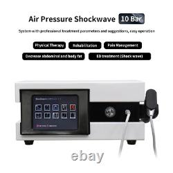 10 Bar ED Shockwave Therapy Machine Pneumatic Shock Wave Treatment Pain Relief
