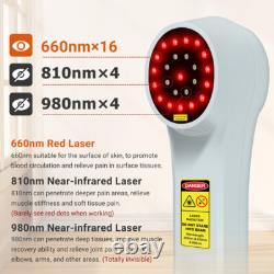 1760mW Cold Laser Therapy Device LLLT Powerful Handheld Pain Relief Humans Pets