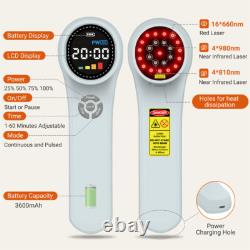1760mW Cold Laser Therapy Device LLLT Powerful Handheld Pain Relief Humans Pets