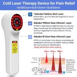 1760mW Cold Laser Therapy Drug-Free NIR Light Physiotherapy for Pain Relief