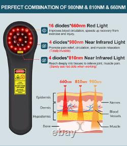 1760mW LLLT Cold Laser Red Light Therapy Machine for Home and Clinic Pain Relief