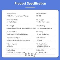 1760mW Laser Therapy Device for Wound Healing Cell Repair & Anti-Inflammation