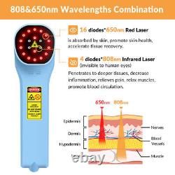 20 Diodes Cold Laser Therapy Red Light & Near Infrared Device for Pain Relief