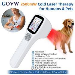 2500mW Medical Cold Laser Therapy LLLT Device 25Diodes NIR Light For Pain Relief