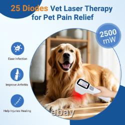 2500mW Medical Cold Laser Therapy LLLT Device 25Diodes NIR Light For Pain Relief