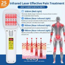 2500mW Pain Relief Device Home Portable Laser Therapy RedLight Healing Arthritis