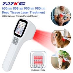 2500mW Red/NIR Cold Laser Therapy Device for Sciatica/Myofascial Pain Relief