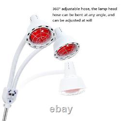 275W IR Infrared Red Heat Light Therapy Bulb Lamp Muscle Pain Relief Floor Stand