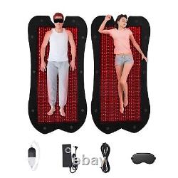 2PCS Red &Infrared Light Therapy Bed for Full Body Pain Relief, Sleeping aid