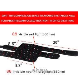 2in1 880nm Near Red Light Therapy Wrap Belt for Knee Joint Arthritis Pain Relief