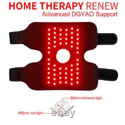 2pcs Red LED Light Knee Therapy Device Near Infrared Heating Pad For Pain Relief