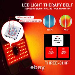 2pcs Red LED Light Knee Therapy Device Near Infrared Heating Pad For Pain Relief