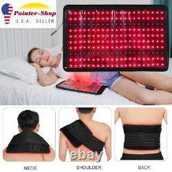 30W 660nm&850nm Near Infrared Red Light Therapy Waist Wrap Pad Belt Pain Relief