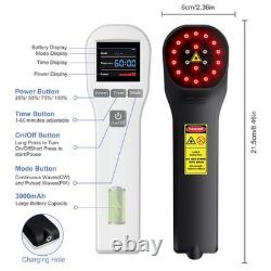 650nm+808nm Cold Laser LLLT Handheld Pain Relief Soft Laser Therapy Device 880mW