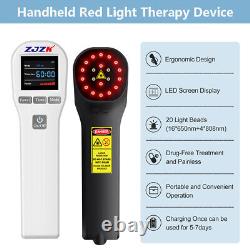 650nm+808nm Cold Laser Therapy for Humans Animals Pain Relief Red Light Device