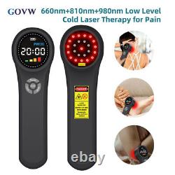 660+810nm+980nm Cold Laser Treatment NIR Light Therapy for Pain Relief Home Use