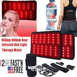 660 880nm Near Infrared Red Light Therapy Waist Wrap Pad Panel Belt Pain Relief