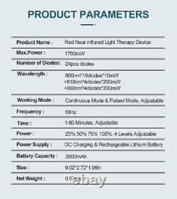 660nm 810nm Low Level Therapy Device Infrared Light Therapy for Body Pain Relief