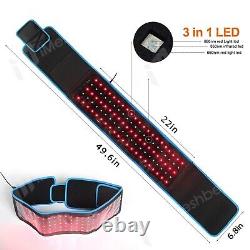 660nm 880nm Red Near Infrared Light LED Therapy Waist Wrap Pad Belt Pain Relief