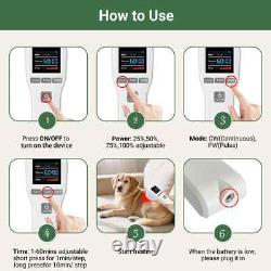 808nm Laser Therapy for Pain Pet Dog Gingivitis Disease Professional LLLT Tool