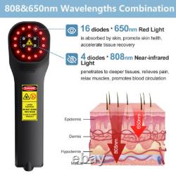 880mW Pain Relief Cold Laser Therapy Device LLLT Red Light Treatment 650nm+808nm