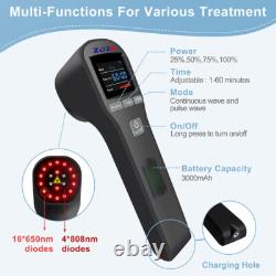 880mW Pain Relief Cold Laser Therapy Device LLLT Red Light Treatment 650nm+808nm