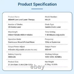 880mW Physical Therapy for Knee Arthritis Shoulder Pain Cold Laser Treatment