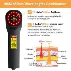 880mW Red Light Therapy with Timer 2 Modes Handheld Infrared Light Therapy Wand