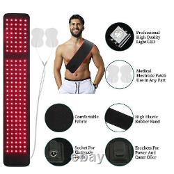 880nm&660nm Near Red Infrared Light Therapy Waist Wrap Pad Belt Back Pain Relief