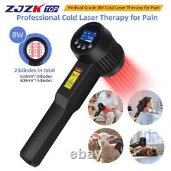8W Laser Therapy Device 650nm+808nm for Sciatica Neuropathy Muscle Pain Relief
