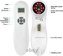 Cold Laser Light Therapy Device with Pulse Treat Acute/Chronic Pain 650nm&808nm