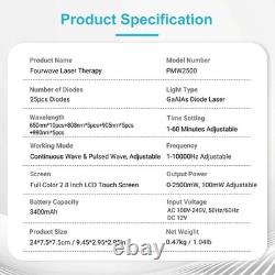 Cold Laser Therapy Device Home Laser Equipment for Joint Pain 3400mAh Battery