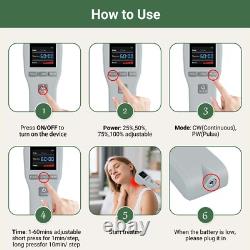 Cold Laser Therapy for Neuropathy in feet Hand Back with Rechargable Batteries