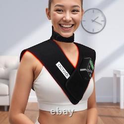 Cordless Red Light Therapy for Neck Shoulder Pain Relief 6000mAh Battery Port