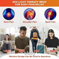 Cordless Red Light Therapy for Neck Shoulder Pain Relief 6000mAh Battery Port