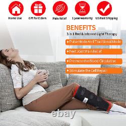 DGYAO 660nm&880nm Infrared Red Light Therapy Leg Wrap Pad for Calf Pain Relief