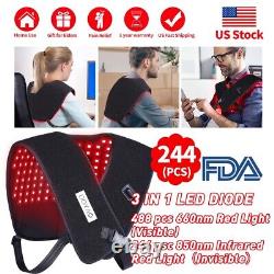 DGYAO 850nm Infrared Red Light Therapy Wrap Pad for Back Shoulder Pain Relief