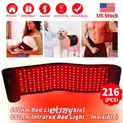 DGYAO 880nm660nm Infrared Red Light Therapy Neck Waist Wrap Pad Belt Pain Relief