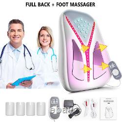 Electric Back Waist Pulse Massager Foot Massager withHeat Therapy Pain Relief TENS