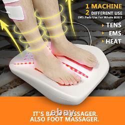 Electric Back Waist Pulse Massager Foot Massager withHeat Therapy Pain Relief TENS