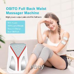 Electric Back Waist Pulse Massager Foot Massager withHeat Therapy Pain Relief TENS