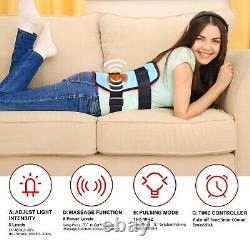 Electric Vibration Waist Belt LED Infrared Red Light Therapy For Pain Relief