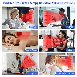 Folding LED Red Light Therapy Infrared Light Panel Back Knee Joint Pain Relief