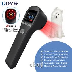 GOVW Powerful 808 NIR Pain Relief Cold Laser Therapy device Vet For Pet/Cat/Dog
