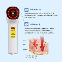 Handheld Cold Laser Therapy LLLT Device for Pain and Inflammation 650nm 808nm