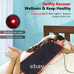 Infrared Full Body Mat Device Red Light Therapy Pad LED Back Muscle Pain Relief