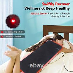 Infrared Full Body Mat Device Red Lights Therapy Pad LED Back Muscle Pain Reli8Z