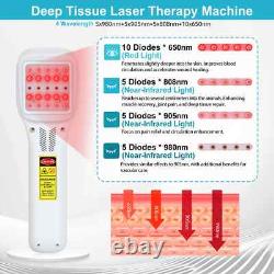 Infrared Laser Therapy Physical Therapeutic Devices LCD 25 Diodes for Knee Pain
