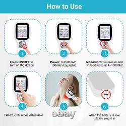 Infrared Laser Therapy Physical Therapeutic Devices LCD 25 Diodes for Knee Pain