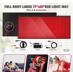 Infrared Light Therapy MAT 71x31 Full Body Pain Relief & Relaxation 1280 LEDs